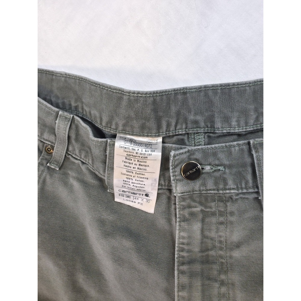 Carhartt Thrashed Loose fit Distressed Carpenter Pants  Dark Moss Gorpcore 44x30 - Picture 9 of 9